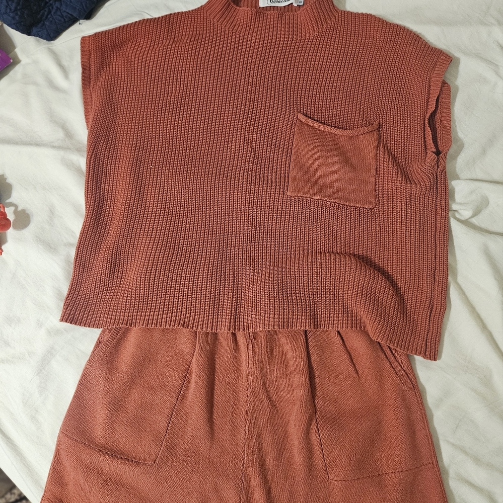 Caracilia Knit Shorts Set